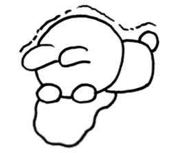 White surreal rabbit sticker #985146