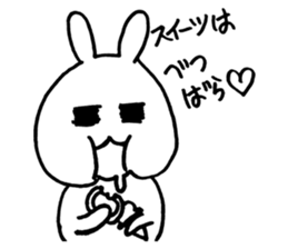 White surreal rabbit sticker #985154