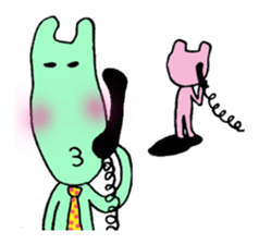 Green&Pink comedy sticker #985398