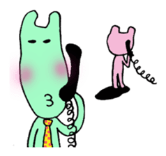 Green&Pink comedy sticker #985398