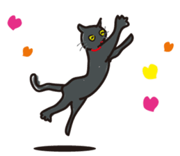 Golden dog and Black cat sticker #985674