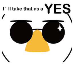 Nose sunglasses ask a reason in English sticker #987332