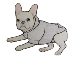 French bulldog Sticker 2 sticker #987599