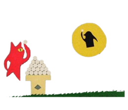 Mr. Penguin and a red cat sticker #988663