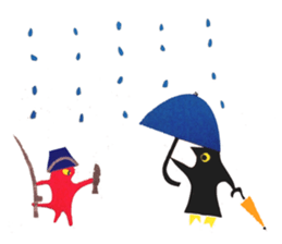 Mr. Penguin and a red cat sticker #988678