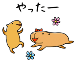 Capybara family sticker #988975