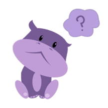 Henri, the cute baby hippo sticker #989535
