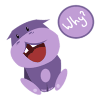 Henri, the cute baby hippo sticker #989541