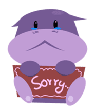 Henri, the cute baby hippo sticker #989545