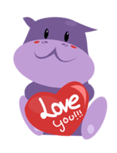 Henri, the cute baby hippo sticker #989550