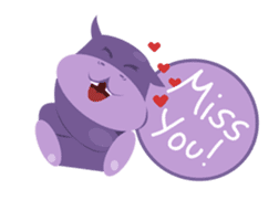 Henri, the cute baby hippo sticker #989552