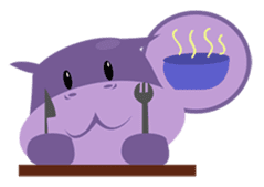 Henri, the cute baby hippo sticker #989565