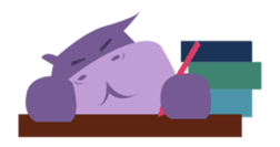 Henri, the cute baby hippo sticker #989566