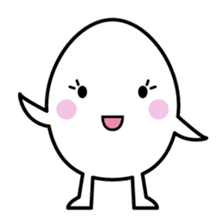 character of egg "tamako-san" sticker #990047