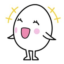 character of egg "tamako-san" sticker #990049