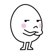 character of egg "tamako-san" sticker #990051