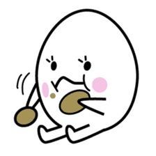character of egg "tamako-san" sticker #990056