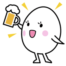 character of egg "tamako-san" sticker #990063