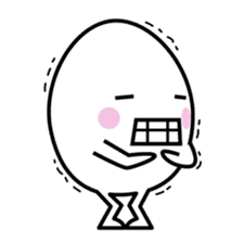 character of egg "tamako-san" sticker #990067