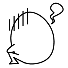 character of egg "tamako-san" sticker #990073