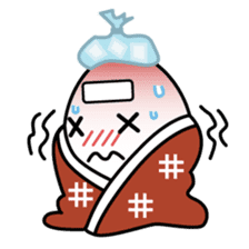 character of egg "tamako-san" sticker #990078
