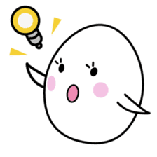 character of egg "tamako-san" sticker #990081