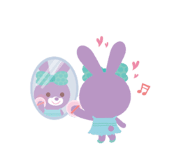 Small rabbit fell in love.ver2 sticker #990987