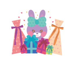 Small rabbit fell in love.ver2 sticker #990990
