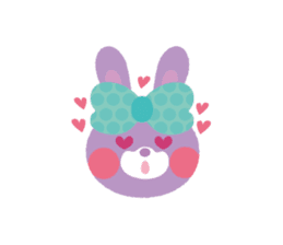 Small rabbit fell in love.ver2 sticker #990999