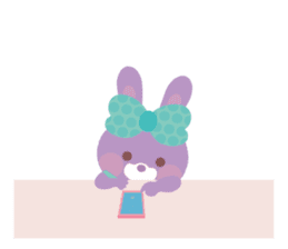 Small rabbit fell in love.ver2 sticker #991003