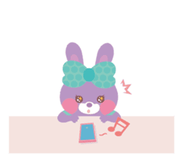 Small rabbit fell in love.ver2 sticker #991005