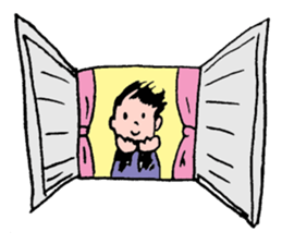 The window of society is open. sticker #991490