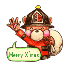 firefighter(bear)English version sticker #991920