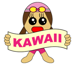 Kawaii Swimming sticker #992007