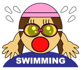 Kawaii Swimming sticker #992008