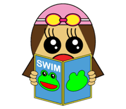 Kawaii Swimming sticker #992029