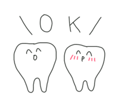 Teeth and pleasant friends sticker #992973