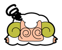 It's the Plump Sheep. sticker #993120