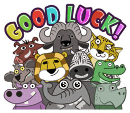 Amusing animal friends / Team Africa sticker #993127