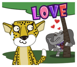 Amusing animal friends / Team Africa sticker #993152