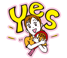 Go for it, it is girl tennis club sticker #994651