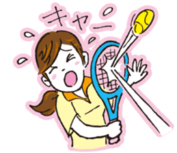 Go for it, it is girl tennis club sticker #994659