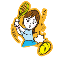 Go for it, it is girl tennis club sticker #994662