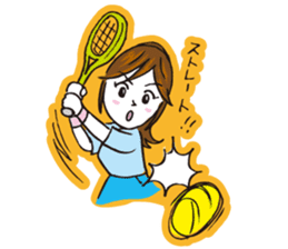 Go for it, it is girl tennis club sticker #994662