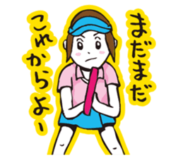 Go for it, it is girl tennis club sticker #994668