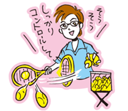 Go for it, it is girl tennis club sticker #994669