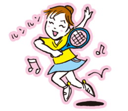 Go for it, it is girl tennis club sticker #994674
