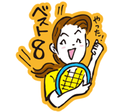 Go for it, it is girl tennis club sticker #994675