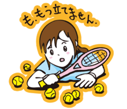 Go for it, it is girl tennis club sticker #994685