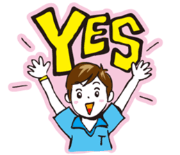 Go for it, it is boy tennis club sticker #995131